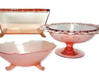 Rose Pink Glass Decorative Bowls And More