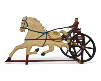 Horse Drawn Carriage Painted Wooden Wall Decor