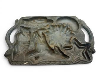 John Wright Cast Iron Baking Mold, DesertThemed