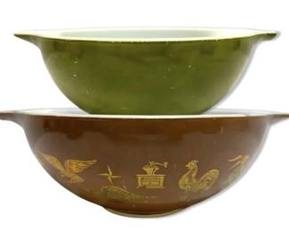 Pyrex Early American Verde Cinderella Mixing Bowls