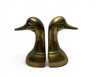 Brass Duck Bookends