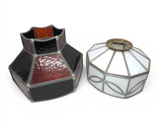 Vintage Stained Glass Lamp Shades