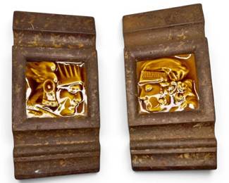 Cast Iron Wall Hangings W Portrait Tile Detail