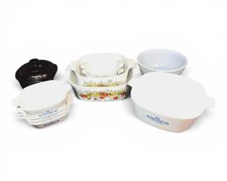 Corningware Casserole Dishes, FireKing Milk Glass Mixing Bowl, Vision Glass Sauce Pan