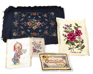 Floral Needlepoint CrossStitch Tapestry Panels