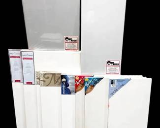New Stretched Canvases, Various Sizes 10 Pcs