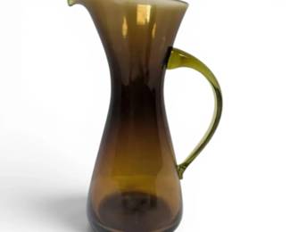MCM Greenwich Flint Craft Art Glass Pitcher