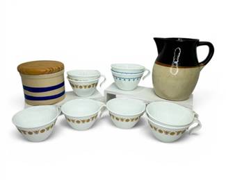 Corelle Mugs Roseville Stoneware Pottery