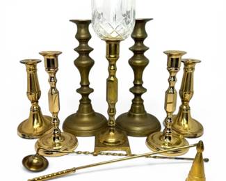 Brass Candle Holders Snuffers