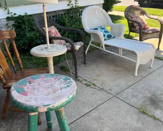 Yard furniture wicker
