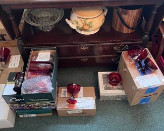Ruby glass “pre-packed to save time at checkout