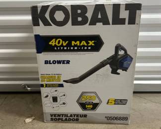 Lot #61 Kobalt 40V Max Lithium-Ion Cordless Leaf Blower 250 CFM 140 MPH #0506889