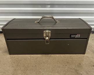 Lot #69 Handi Craft by Atkinson Metal Toolbox with Tools Wrenches Screwdrivers Lot