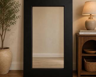 Lot #14 Large Floor Length Full Body Mirror Dark Espresso Wood Frame 76in Tall