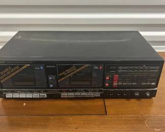 Lot #50 Sharp RT-W800 Dual Deck Stereo Cassette Tape Player Double Auto Reverse 1980s
