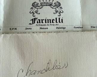 Vintage Farinelli chandlier