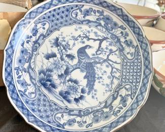 Blue/white vintage dishes