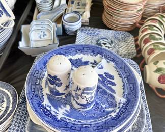 Blue/white vintage dishes