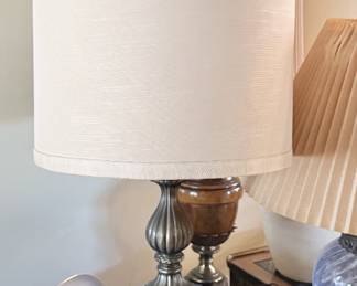 Mid century Blue glass bubble Lamp
