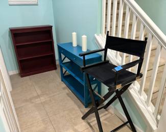 Bookcases and Director's chair