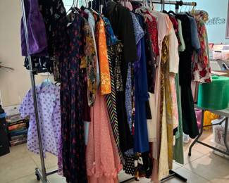 Racks of Vintage clothes