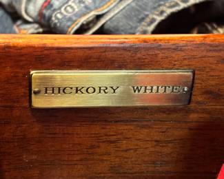 Hickory White name plate