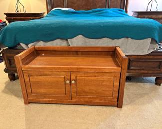 Small wooden bench