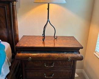 Bedside table and Hickory White bedside table