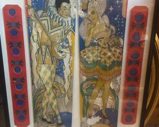 Wurlitzer approx. 1930 Jukebox Panels - framed