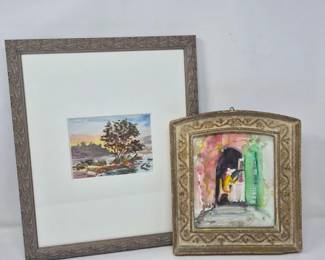 111 WatercolorPaintingsLandscapeUrsoTuscanyTeatimebyJoannOsse
