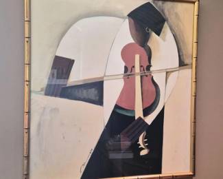 82 AbstractWomanPlayingViolinPrint