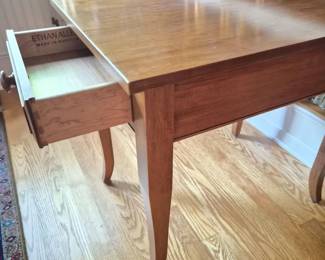 43 EthanAllenSolidWoodSideTablewithSingleDrawer