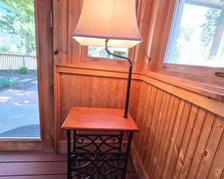 68 SpaceSavingSideTablewithIntegratedLampandStorageRack