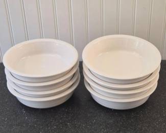 41 SetofEightWhiteFiestaUSA7Bowls