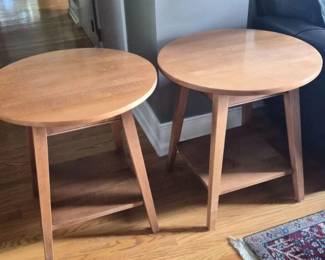 30 PairofEthanAllenRoundSideTables