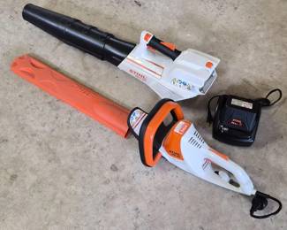 57 StihlHSE52ElectricHedgeTrimmerBGA56BlowerDuo