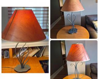 88 TrioLilyPadStyleMetalBaseTableLamps