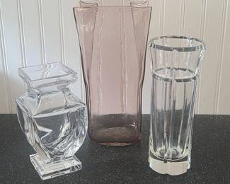 169 VintageGlasswareBlenkoArtGlassDecoVasesCrystal