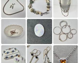 63 JewelrySterlingStonesTrinkets