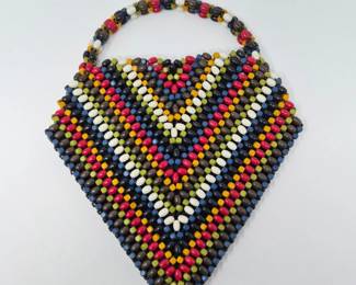 28 SuzanneBrandVintageMultiColoredBeadedHandbagCzechoslovakia