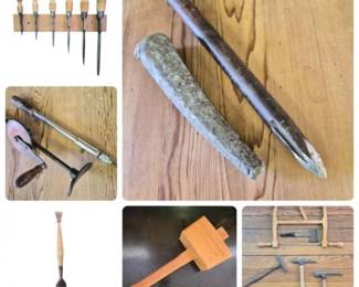 89 VintageHandToolsCarvingChiselingCraftsmanshipCollection