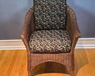 150 WickerChairFabricUpholsteredCushionRead