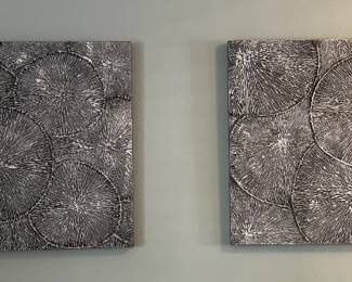 Pair of Modern Canvas Wall Art Pieces