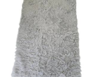Nicole Miller New Yor Faux Fur Area Rug Gray