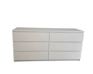 Modern 6 Drawer White Dresser
