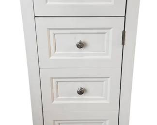 Marble Top One Drawer Nightstand Cabinet