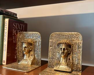 EGYPTIAN BRASS BOOKSENDS 