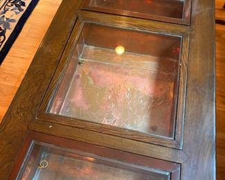 VINTAGE JAPANESE HIBACHI COFFEE TABLE COPPER LINED