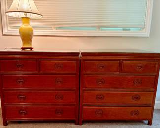 TWO MATCHING ROSEWOOD CHEST OF DRAWERS - PRICED SEPARATELY 