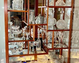 CHINA CABINET CHINESE ASYMMETRICAL SHELVES ROSEWOD DISPLAY CHINA CABINET